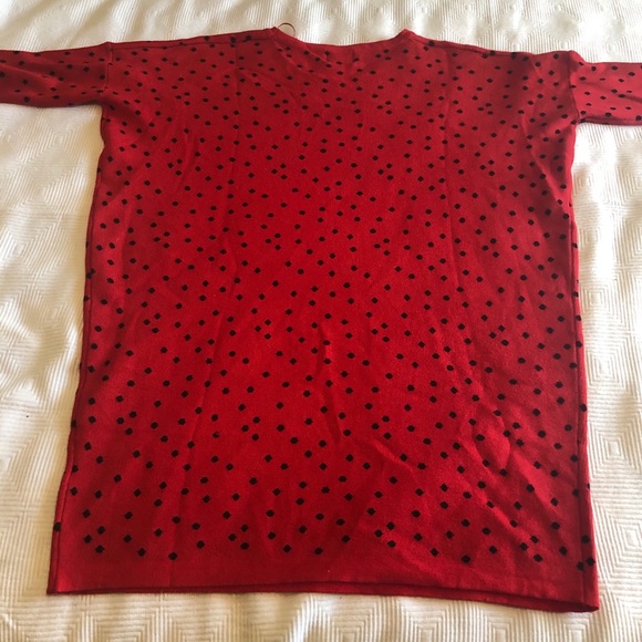 Willow & Page Red Sweater with Black Polka Dots - Picture 8 of 8